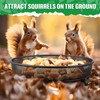 Nuogo 4 Pcs Ground Bird Feeder Tray 7 Inches Platform