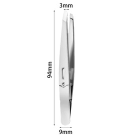 Tweezers Stainless Steel Tweezers for Facial Hair Women Eyebrow Tweezers Eyelash Precision Craft Slanted Pluckers Professional Ingrown Hair Tweezers Men Silver