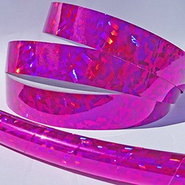 Fuchsia Crystal Confetti Holographic Decorative Tape (1-inch x 150 ft) by Hoopologie