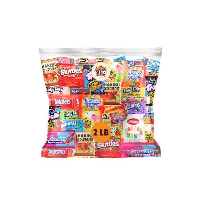 Assorted Candy Mix - Variety Pack of Gummies, Sour Candy,