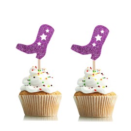 Cowgirl Boot Cupcake Toppers Western Bachelorette Party Birthday Party Last Rodeo Bachelorette Party Dessert Decorations