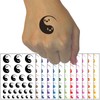 Yin Yang Ghosts Spooky and Cute Temporary Tattoo Water Resistant