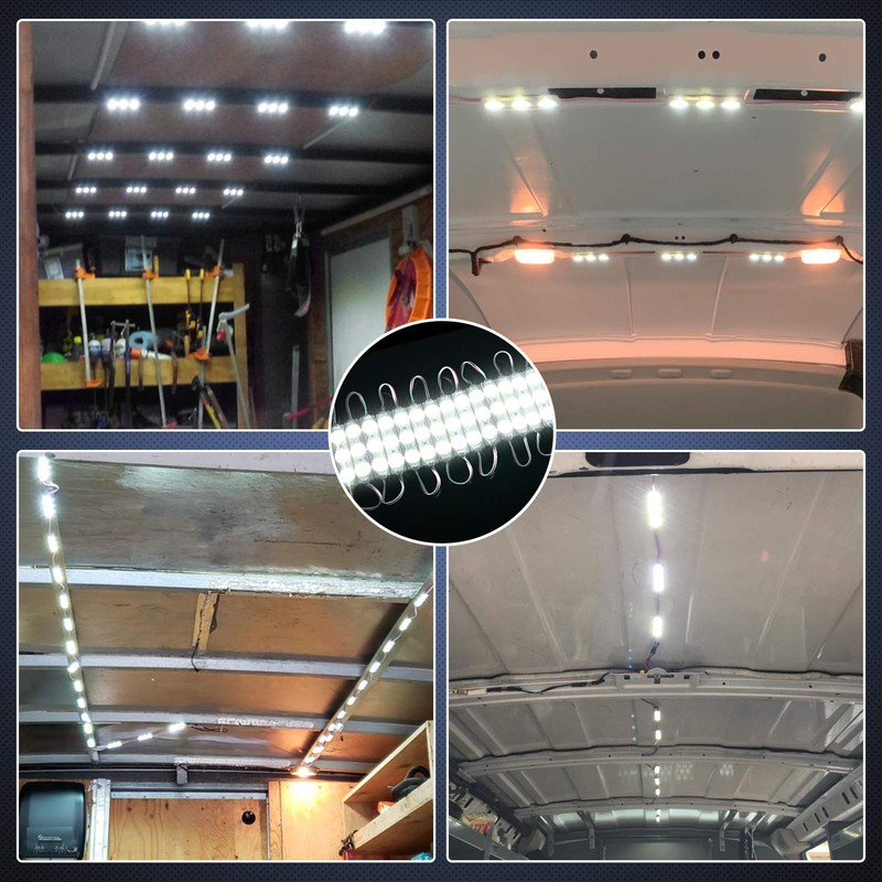 Nilight 60Leds Van Interior Light Kits 12V White Led Ceiling