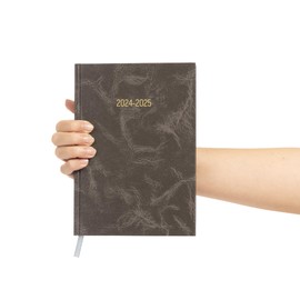 School Calendar 2024 2025 A5 Page One Day School Planner Student Teacher Year (Anthracite)