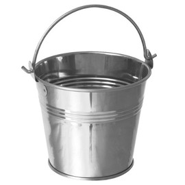 Genware Stainless Steel Serving Bucket 12cm | Mini Bucket, Metal Bucket, Chip Bucket
