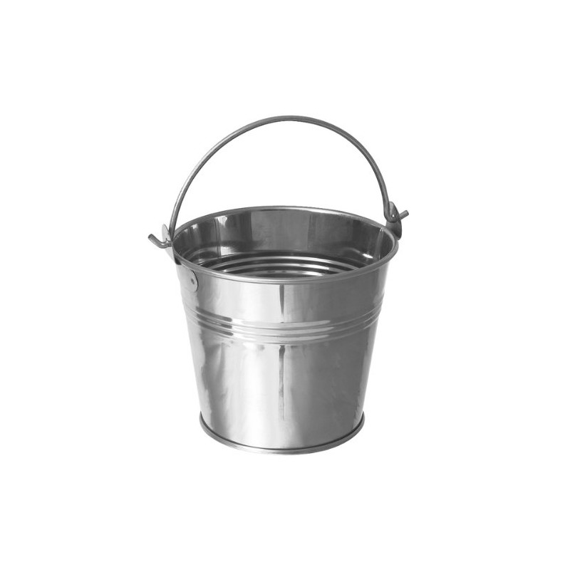 Genware Stainless Steel Serving Bucket 12cm | Mini Bucket, Metal