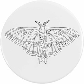 Azeeda 77mm 'Luna-Motte' Pin Knopf-Abzeichen (BB00135849)