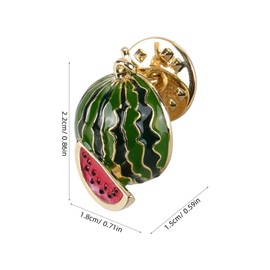Holibanna Palestine Brooch Pin Watermelon Lapel Pin Enamel Women Metal Clothes Badge Fruit Shawl Pin Suit Collar Corsage Cardigan Buckle Scarf Clasp Breastpins Clothing Jewelry