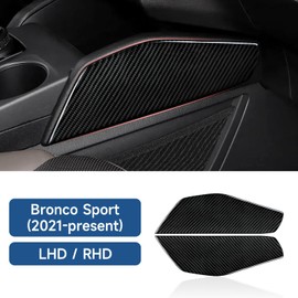 Youtaiche Carbon Fiber Sticker Car Gear Shift Panel Sides Cover Trim Decal for Ford Bronco Sport 2021 2022 2023 2024 Interior Accessories