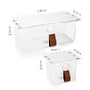 Umbrotiger Clear Pull-Out Drawer Organizer - No-Drill Hidden Storage Tray