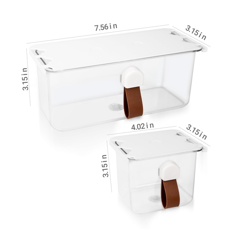 Umbrotiger Clear Pull-Out Drawer Organizer - No-Drill Hidden Storage Tray