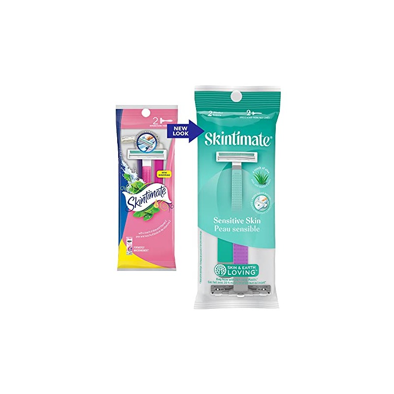 Skintimate Maquinilla de afeitar desechable de doble hoja para mujer,