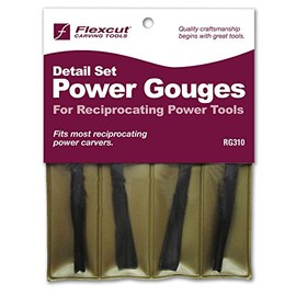 Flexcut Carving Tools, High-Carbon Steel, Detailing Power Tool Set, Set of 4 (RG310), 30 Degree V Bit