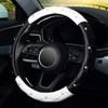 KAFEEK Diamond Soft Leather Steering Wheel Cover with Bling Bling