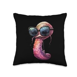 Earthworms Farming Composting Vermiculture Earthworm Worm Lover Farmer Composter Throw Pillow, 16x16, Multicolor