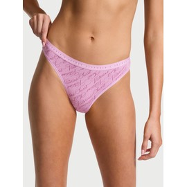 Victoria's Secret Women's Cotton Bikini Underwear, Moderate Coverage Panties for Women, Multi Pack, Butterfly & Script (XXL)