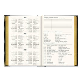 Brownline® 2026 Executive Weekly Planner, Appointment Book, 12 Months, January to December, Sewn Binding, 8.187" x 5.625", Black, Trilingual (CBE507-26)