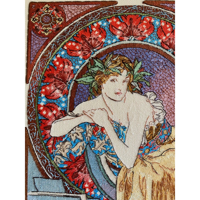 Riolis 100/058 Counted Cross Stitch Girl Easel Cross Stitch Kit,