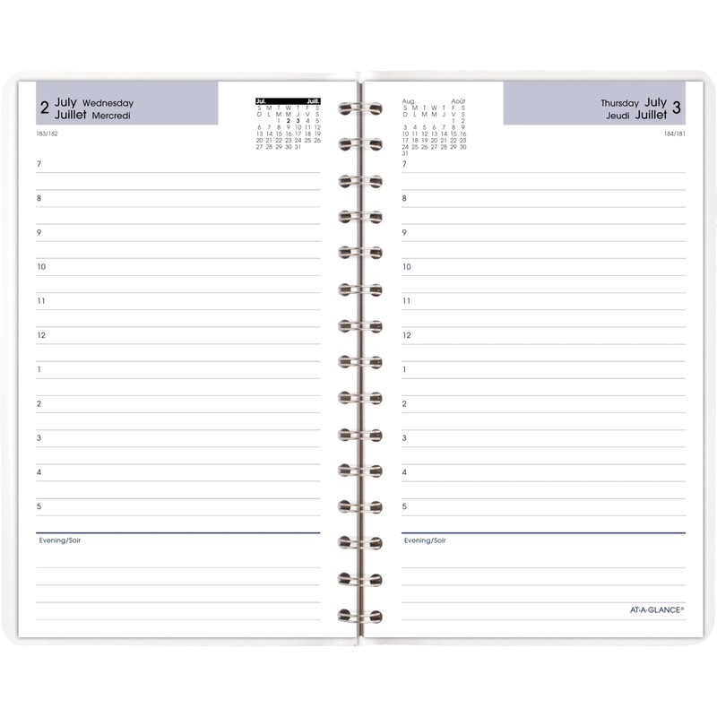 AT-A-GLANCE (DayMinder) 2025-2026 Daily Academic Desk Appointment Book, 4-7/8" x