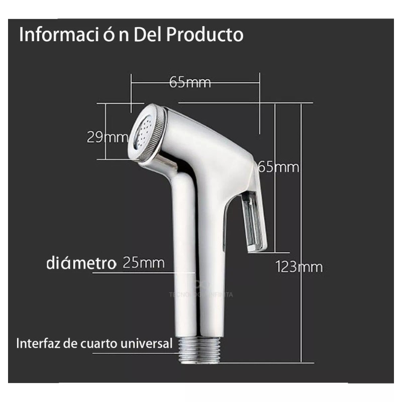 TECNOLOGÍA INFINITA Manguera Con Rociador De Mano Para Ducha O