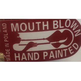 Hand Blown Glass Elegant Red 3" Egg Ornament for Christmas Holiday Greek Polish Easter