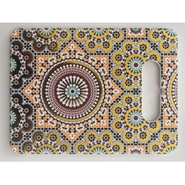 Ceramic Serving Board, Moroccan Zellige Design (Gold Oasis)