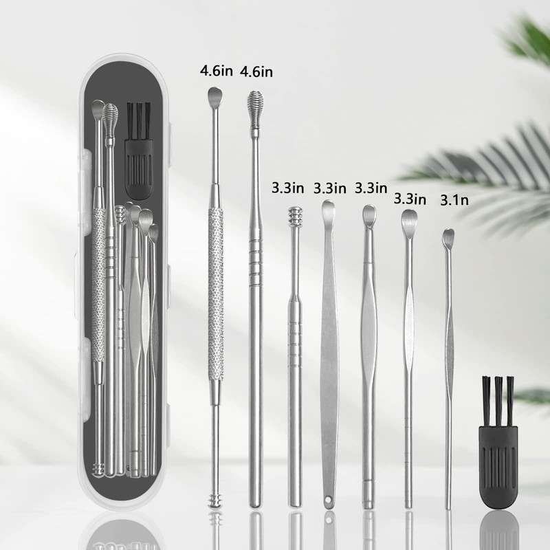 8 Pcs Ear Wax Removal Kit,Professional Double-Headed Ear Pick Earwax