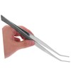 Parliky Professional Stainless Steel Tweezers Set 2pcs 25cm Angled Feeding
