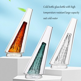 Glass Attachment Accessories, Replacement for Pro Tops, Colored Crystal Vase for Flowers, Home Glass Decorations (Light Green)