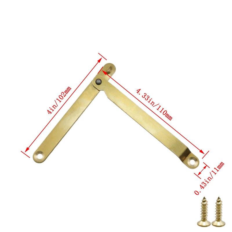 Pastlla 2 Pcs 180 Degree Rotatable Support Hinges 4 Inch