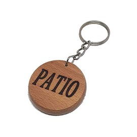 Patio Key Fob Engraved Wooden Keyring Keychain Made to Last