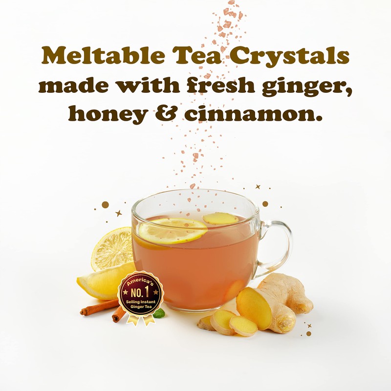 Pocas Honey Ginger Instant Tea Powder 2-Pack with Ginger Extract