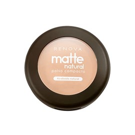 Renova Polvo Compacto Matte Natural, color Beige Claro, 10.5 g