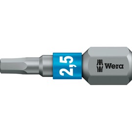 Wera 05056682001 2.5 x 25 mm 840/1 BTZ Bits - Silver