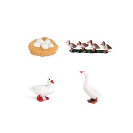 shenhailan Realistic Animal Growth Cycle Model Toy Educational Toy for Boys Girls Kids Gifts (White Goose)