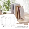 Suzile Scalloped Acrylic Magazine File Holder, 3-Compartment 4mm Thick, Clear