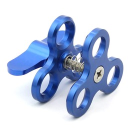 CS PRIORITY Triple Ball Clamp 3 Holes Underwater Arm Diving Bracket Butterfly Clip Clamp Compatible with HERO 13 for Diving Underwater Photography Accessories (Blue)