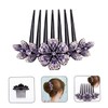 Beavorty 2pcs Bridal Rhinestone Hair Comb Wedding Hair Comb Purple