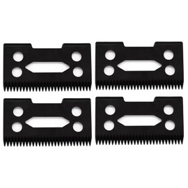 Professional Adjustable Hair Clipper Replacement Moving Blade, Zirconia Ceramic Cutter Blade Compatible with Wahl 5 Star Super Taper Magic Clip 8504 1919 8148 Hair Clippers (Black, 4)