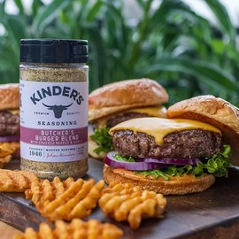Pegasus Premium Variety Pack - Kinder's Butcher's Burger Blend Seasoning 9oz (2 Pack) and Pegasus Premium Brands 3-Step Lid Cover