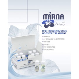Mirna Professional Reconstructive Treatment Ampoule Booster. Formulated with Keratin for Weak and damaged hair. No SLS, No Paraben (Part A x 5 / Part B x 5) 10ml / .33oz