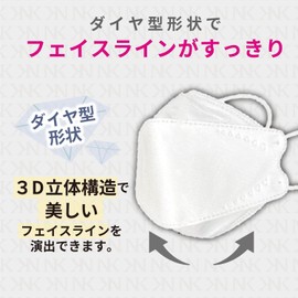 [錦尚金nishikin] BRILLIANTMAKEUPMASK 3Ｄ不織布マスク27枚×3箱セット ホワイト 使い捨て 高密度4層 フィルター KF94 BFE99 PFE99 VFE99 花粉99%カット