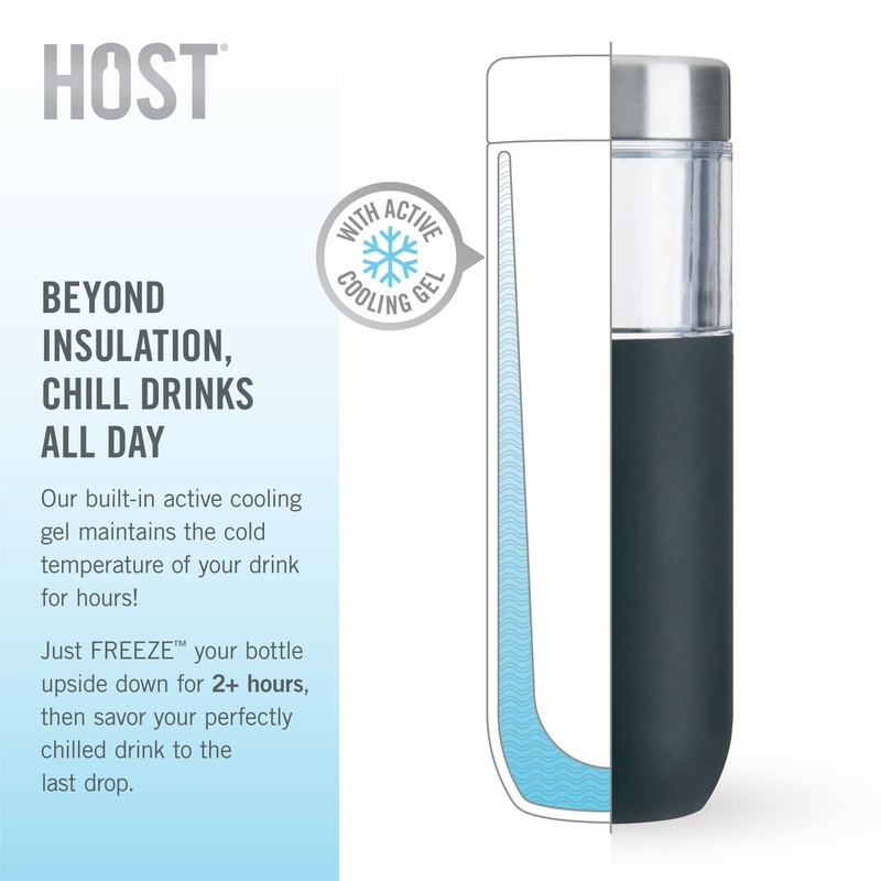 HOST Freeze Double Walled Insulated Water Bottle Freezer Cooling Tumbler