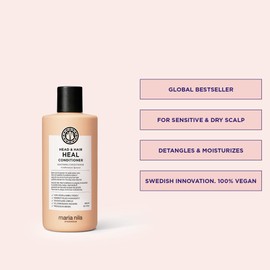 Maria Nila Head & Hair Heal, Soothing Conditioner for Dandruff/Dry & Itchy Scalp, Calming Aloe Vera & Piroctone Olamine Properties Moisturises/Soothes Scalp Preventing Flakes/Dandruff, 300 ml
