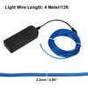 X AUTOHAUX 4 Meter/13ft Neon EL Wire Strip Blue Cold