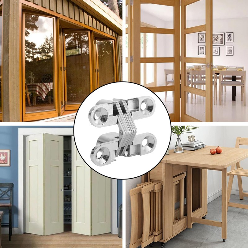 TINA.WIN 2 Packs of Concealed Hinges, Concealed Door Hinges for