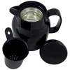 Helios Mondo Plastic Vacuum Flask with Infuser, Black, 14.2 x
