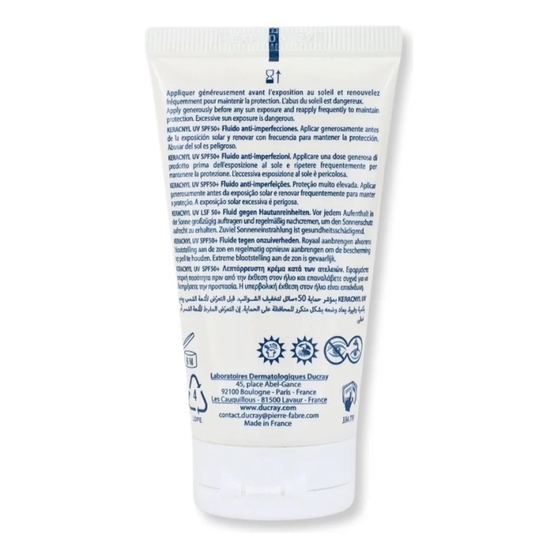 Ducray Keracnyl Fluide Uv 50+ Anti-imperfecciones 50ml