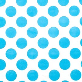 240ea - 20" X 30" Turquoise Medium Dots/White Tissue Paper - 1.2 mil Thick
