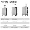 Delutaos Luggage Set 3 Piece Expandable Lightweight Spinner Suitcase with